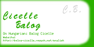 cicelle balog business card